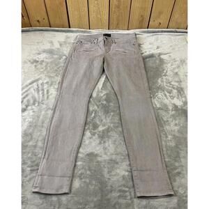 VINCE Welt Pocket Skinny Jeans Womens 32 Gray Marbled Laser Stretch Denim